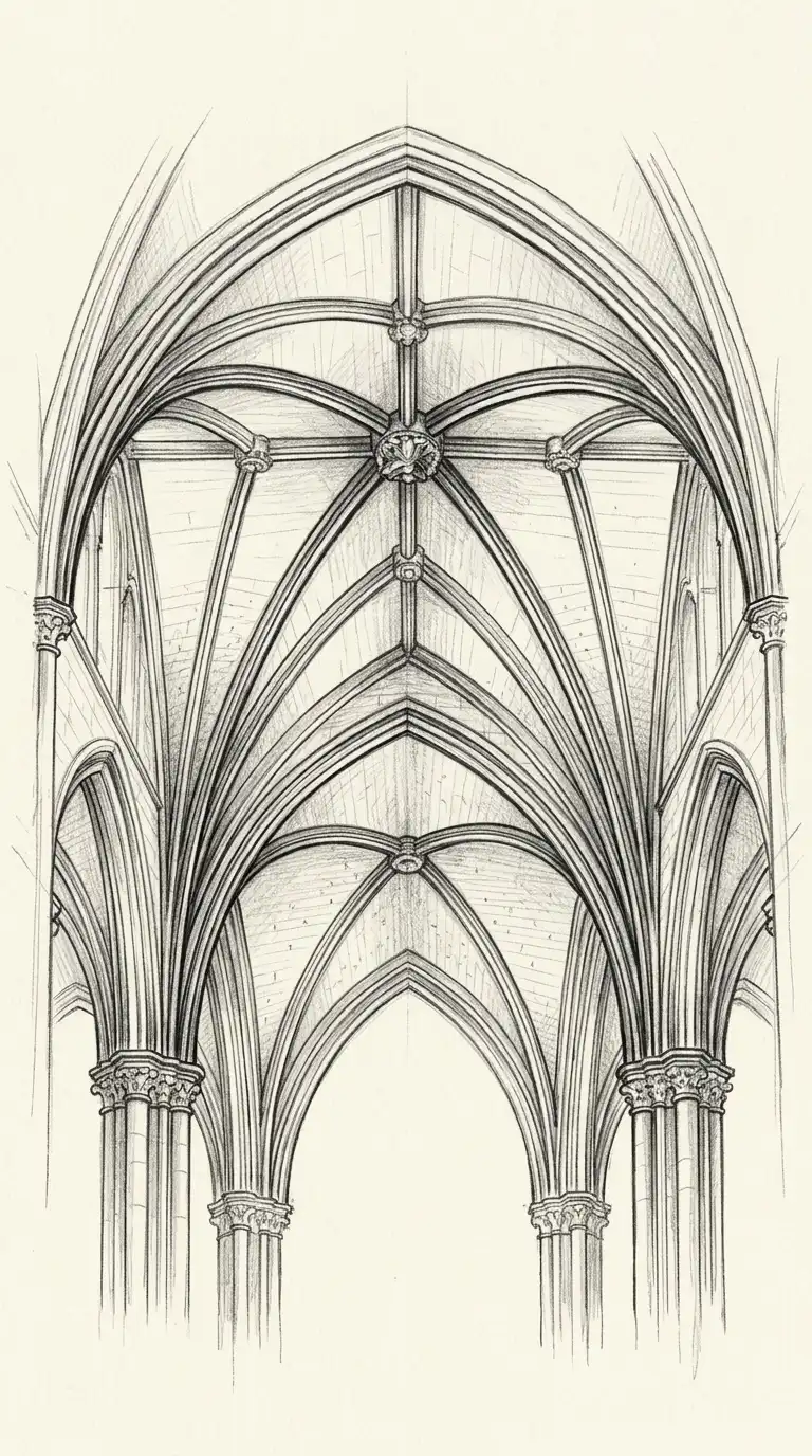 9 Gothic Architecture Drawings
